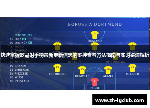 快速掌握欧冠射手榜最新更新信息的多种查看方法指南与实时渠道解析 快速掌握欧冠射手榜最新更新信息的多种查看方法指南与实时渠道解析